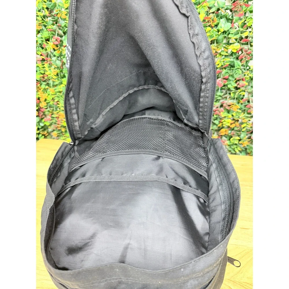 Victorias Secret PINK Black Rhinestone Logo Backpack Glitter Strap School Bag